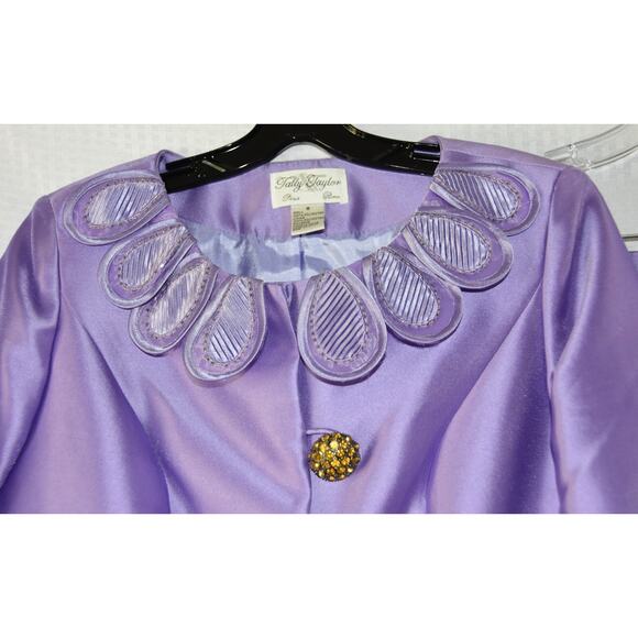 Tally Taylor Embellished Church, Wedding, Special Event 2pc Jacket/Skirt Set 8 - Picture 4 of 6